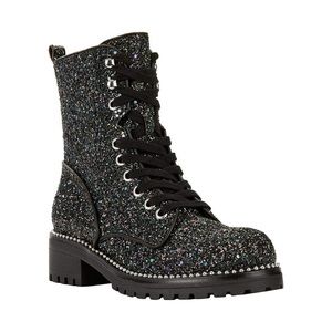 Women's Glitter Lace Up Boots | NEW